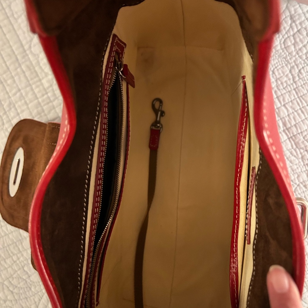 Dooney And Bourke Toscana Florentine leather Shoulder Bag In Red, EUC 🔥 - Picture 11 of 16